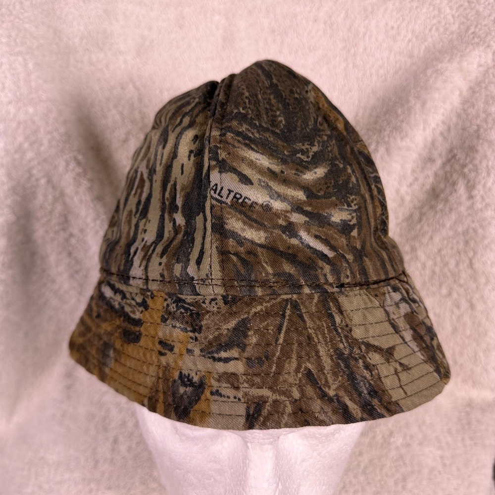 Vintage Jones Water‎ Repellent Hat Cap Bucket Reeltree Camo Made in USA Medium